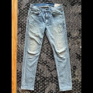 men’s rag & bone light wash slim jeans